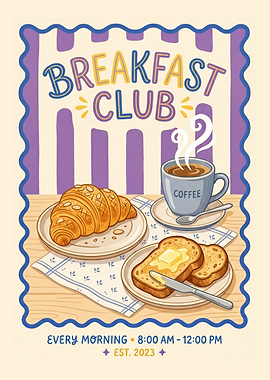 Breakfast Club Cafe Poster