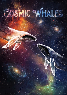 Cosmic Whales Space Art