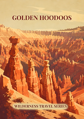 Golden Hoodoos Wilderness Travel Poster