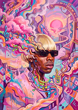 Tyler the Creator Psychedelic Music Portrait