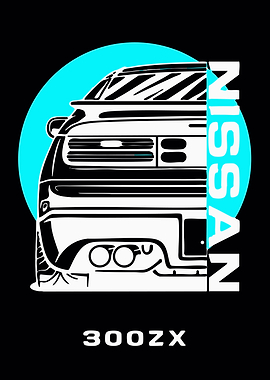 Nissan 300ZX Minimalist Car Poster