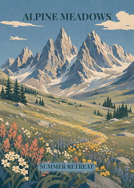 Alpine Meadows Summer Retreat Poster