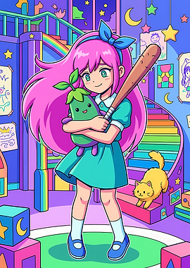 Aubrey from Omori with Mr. Plantegg