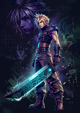 Cloud Strife Final Fantasy Digital Art