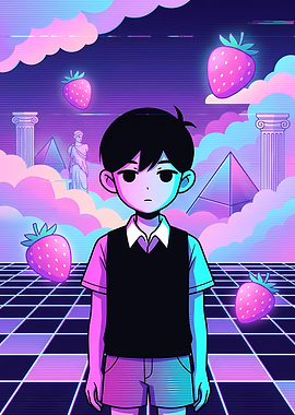 Omori Vaporwave Aesthetic Digital Art