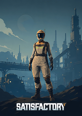 Satisfactory Game Poster Featuring Pioneer