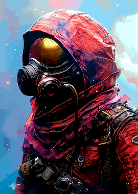 Post-Apocalyptic Survivor in Red Hood