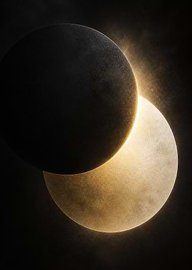 Eclipse Dual Disc Geometric Celestial
