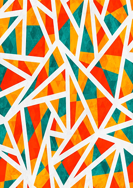 Geometric Abstract Pattern with Vibrant Colors