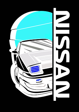Nissan 240SX Pop-up Headlight Graphic
