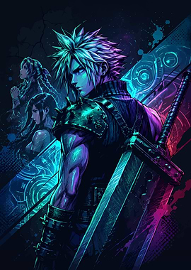 Final Fantasy VII Cloud Strife Poster