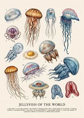 Jellyfish of the World Scientific Poster