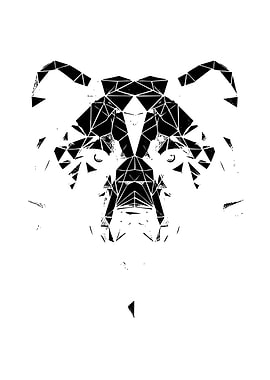 Geometric Low Poly Bear Portrait