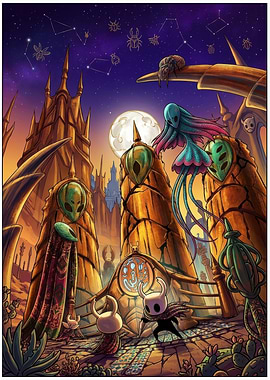 Hollow Knight Desert Oasis Illustration