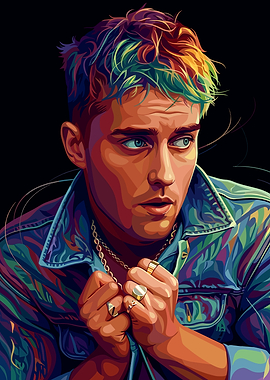 Sam Fender Colorful Pop Art Portrait