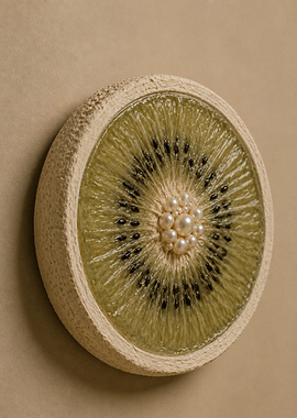 Artistic Kiwi Slice with Pearl Center