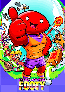 Pro Jank Footy Cartoon Art Poster
