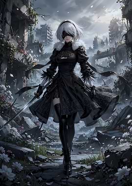 2B from Nier Automata in Ruins