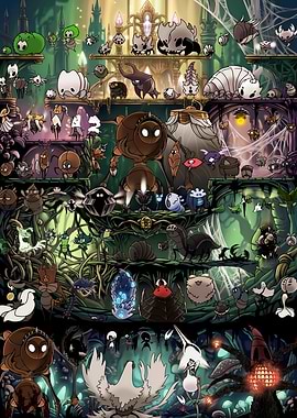 Hollow Knight Character Collection Poster