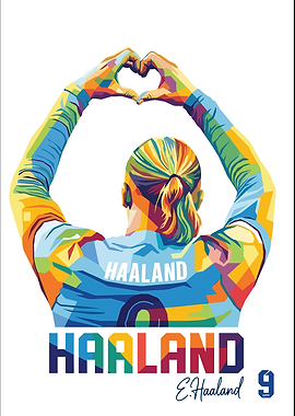 Erling Haaland Pop Art Poster
