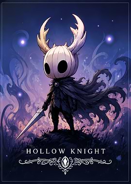 Hollow Knight Digital Art Poster