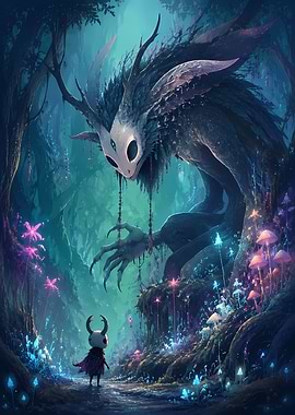 Hollow Knight Encountering Forest Spirit
