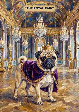 The Royal Pug Painting