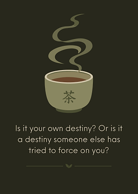 Minimalist Tea Cup Motivational Quote Poster