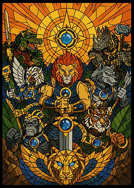 Legends of Chima Stained Glass Art