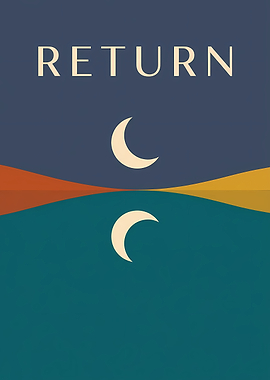 Minimalist Return Moon Poster