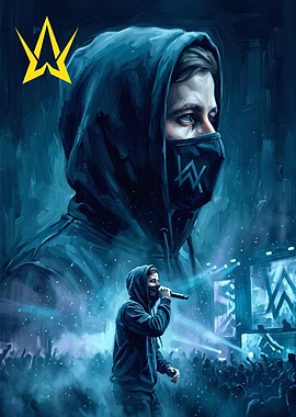 Alan Walker Concert Digital Art Poster