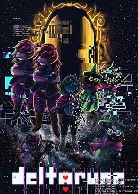 Deltarune Glitch Aesthetic Poster