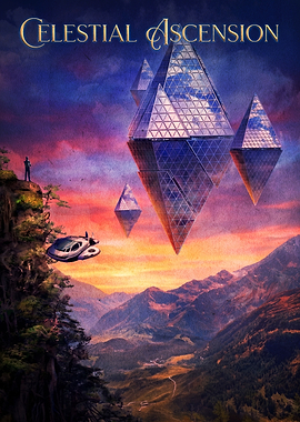 Celestial Ascension Sci-Fi Landscape