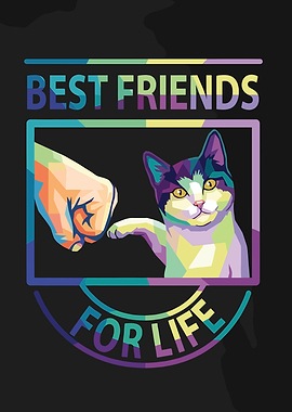Best Friends For Life Cat Fist-Bump