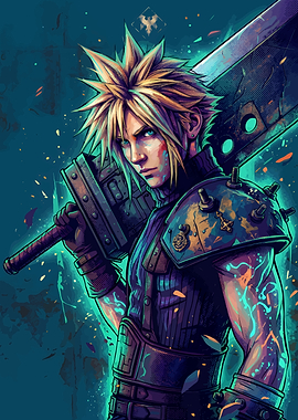 Cloud Strife Final Fantasy Portrait