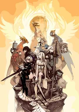NieR Series Character Ensemble Illustration
