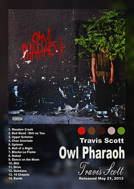 Travis Scott Owl Pharaoh Album Poster