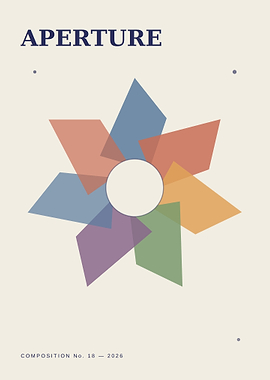Aperture Minimalist Geometric Poster