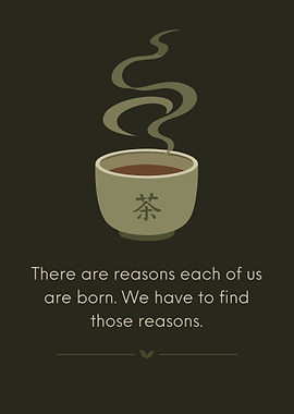 Minimalist Tea Cup Motivational Quote Poster