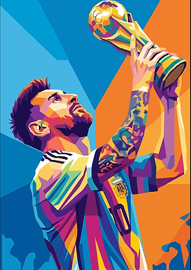 Lionel Messi World Cup Pop Art