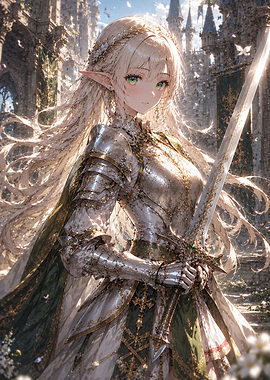 Elven Knight Princess in Shining Armor