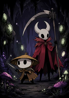 Hollow Knight Inspired Warriors in Cave