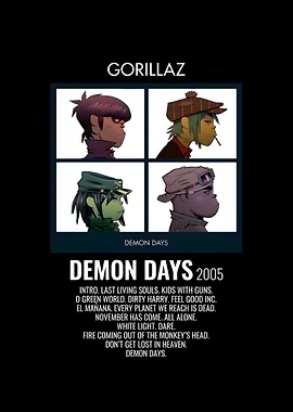 Demon Days Album Poster