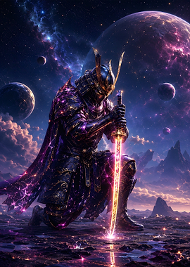 Cosmic Samurai - Celestial Katana Warrior