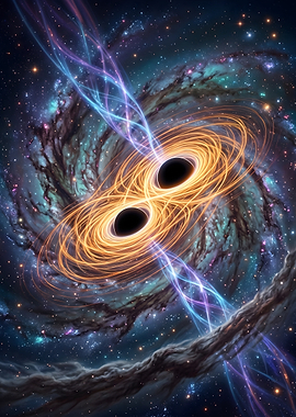 Binary Black Hole System in Space