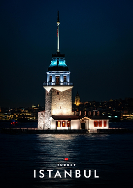 Maiden's Tower Istanbul Night View