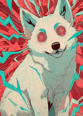 Psychedelic Hypnotic Wolf