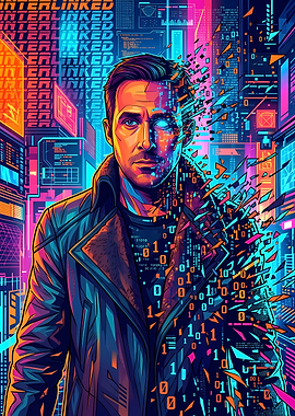 Blade Runner 2049 Digital Glitch Portrait
