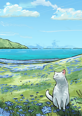 White Cat at the Hitachi Seaside Park