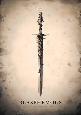 Blasphemous Mea Culpa Sword Poster